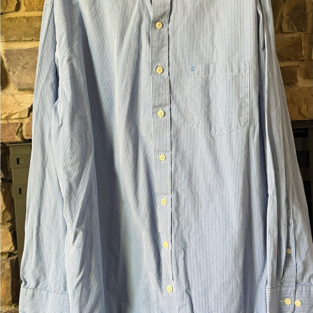 Izod Blue Striped Button Down Shirt